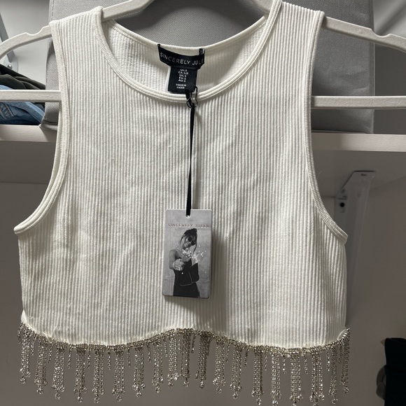 Sincerly Jules Tops - NWT Sincerely Jules rhinestone crop top